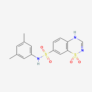 molecular formula C15H15N3O4S2 B2585182 N-(3,5-dimethylphenyl)-2H-1,2,4-benzothiadiazine-7-sulfonamide 1,1-dioxide CAS No. 950326-20-2