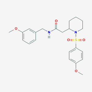 N-(3-methoxybenzyl)-2-(1-((4-methoxyphenyl)sulfonyl)piperidin-2-yl)acetamide