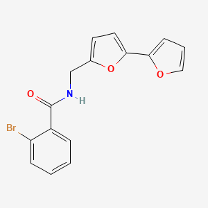 molecular formula C16H12BrNO3 B2585196 N-([2,2'-联呋喃]-5-基甲基)-2-溴苯甲酰胺 CAS No. 2034594-38-0
