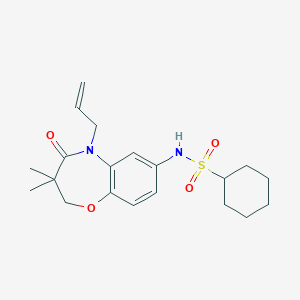 N-(5-allyl-3,3-dimethyl-4-oxo-2,3,4,5-tetrahydrobenzo[b][1,4]oxazepin-7-yl)cyclohexanesulfonamide
