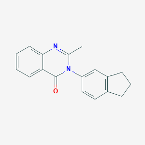 molecular formula C18H16N2O B258520 3-(2,3-dihydro-1H-inden-5-yl)-2-methyl-4(3H)-quinazolinone 
