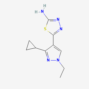 5-(3-Cyclopropyl-1-ethylpyrazol-4-yl)-1,3,4-thiadiazol-2-amine