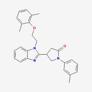 4-{1-[2-(2,6-Dimethylphenoxy)ethyl]benzimidazol-2-yl}-1-(3-methylphenyl)pyrrol idin-2-one