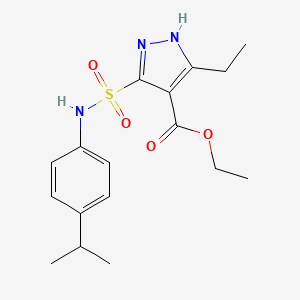 ethyl 3-ethyl-5-{[(4-isopropylphenyl)amino]sulfonyl}-1H-pyrazole-4-carboxylate