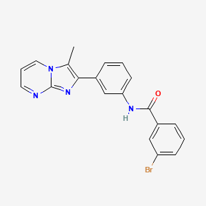 3-bromo-N-(3-(3-methylimidazo[1,2-a]pyrimidin-2-yl)phenyl)benzamide