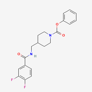 molecular formula C20H20F2N2O3 B2585226 Phenyl 4-((3,4-difluorobenzamido)methyl)piperidine-1-carboxylate CAS No. 1234799-94-0