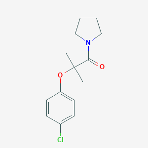 molecular formula C14H18ClNO2 B258524 2-(4-Chlorophenoxy)-2-methyl-1-(1-pyrrolidinyl)-1-propanone 
