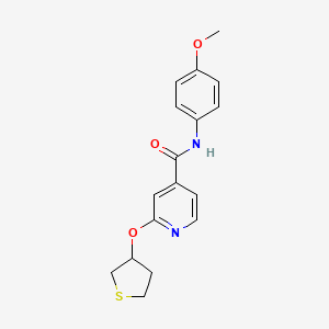 molecular formula C17H18N2O3S B2585299 N-(4-methoxyphenyl)-2-((tetrahydrothiophen-3-yl)oxy)isonicotinamide CAS No. 2034388-53-7