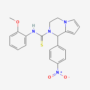 N-(2-methoxyphenyl)-1-(4-nitrophenyl)-3,4-dihydropyrrolo[1,2-a]pyrazine-2(1H)-carbothioamide