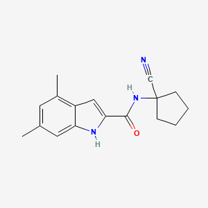 N-(1-Cyanocyclopentyl)-4,6-dimethyl-1H-indole-2-carboxamide