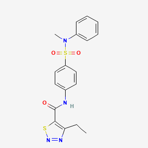 molecular formula C18H18N4O3S2 B2585308 4-ethyl-N-[4-[methyl(phenyl)sulfamoyl]phenyl]thiadiazole-5-carboxamide CAS No. 899731-28-3