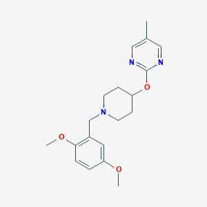 molecular formula C19H25N3O3 B2585335 2-[1-[(2,5-Dimethoxyphenyl)methyl]piperidin-4-yl]oxy-5-methylpyrimidine CAS No. 2415634-45-4