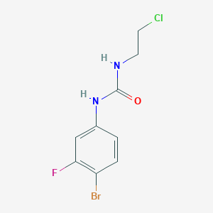molecular formula C9H9BrClFN2O B2585339 1-(4-Bromo-3-fluorophenyl)-3-(2-chloroethyl)urea CAS No. 2089312-75-2
