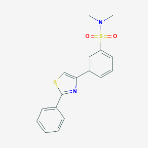 molecular formula C17H16N2O2S2 B258534 N,N-dimethyl-3-(2-phenyl-1,3-thiazol-4-yl)benzenesulfonamide 