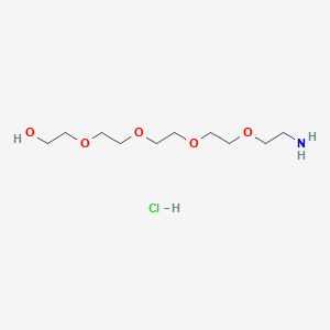 molecular formula C10H24ClNO5 B2585343 2-[2-[2-[2-(2-Aminoethoxy)ethoxy]ethoxy]ethoxy]ethanol;hydrochloride CAS No. 2375259-58-6
