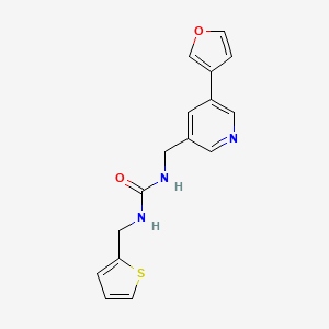 molecular formula C16H15N3O2S B2585354 1-((5-(Furan-3-yl)pyridin-3-yl)methyl)-3-(thiophen-2-ylmethyl)urea CAS No. 2034314-98-0