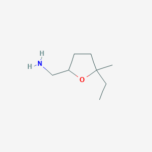 molecular formula C8H17NO B2585356 (5-Ethyl-5-methyloxolan-2-yl)methanamine CAS No. 1849237-72-4