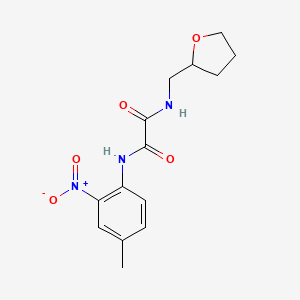 molecular formula C14H17N3O5 B2585359 N1-(4-methyl-2-nitrophenyl)-N2-((tetrahydrofuran-2-yl)methyl)oxalamide CAS No. 941939-56-6