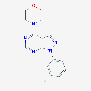 molecular formula C16H17N5O B258536 4-[1-(3-Methylphenyl)pyrazolo[3,4-d]pyrimidin-4-yl]morpholine 