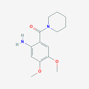 molecular formula C14H20N2O3 B2585371 4,5-二甲氧基-2-(哌啶-1-羰基)苯胺 CAS No. 916164-73-3