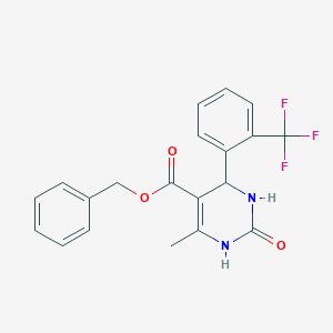 molecular formula C20H17F3N2O3 B258538 benzyl 6-methyl-2-oxo-4-[2-(trifluoromethyl)phenyl]-3,4-dihydro-1H-pyrimidine-5-carboxylate 