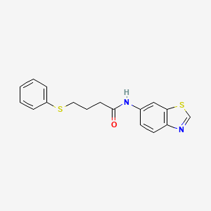 molecular formula C17H16N2OS2 B2585383 N-(benzo[d]thiazol-6-yl)-4-(phenylthio)butanamide CAS No. 952818-19-8