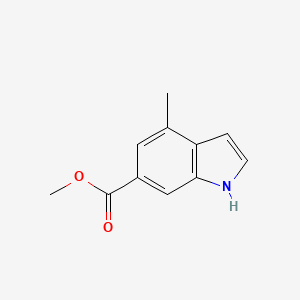 molecular formula C11H11NO2 B2585391 Methyl 4-methyl-1H-indole-6-carboxylate CAS No. 928772-65-0