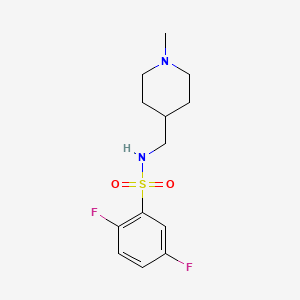 molecular formula C13H18F2N2O2S B2585407 2,5-二氟-N-((1-甲基哌啶-4-基)甲基)苯磺酰胺 CAS No. 953141-39-4
