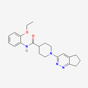 molecular formula C21H26N4O2 B2585417 1-{5H,6H,7H-环戊[c]哒嗪-3-基}-N-(2-乙氧苯基)哌啶-4-甲酰胺 CAS No. 2097899-58-4