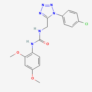 molecular formula C17H17ClN6O3 B2585420 1-((1-(4-氯苯基)-1H-四唑-5-基)甲基)-3-(2,4-二甲氧基苯基)脲 CAS No. 942000-73-9