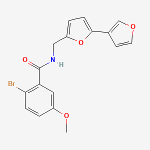 molecular formula C17H14BrNO4 B2585435 N-({[2,3'-双呋喃]-5-基}甲基)-2-溴-5-甲氧基苯甲酰胺 CAS No. 2097864-13-4