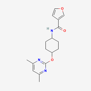 N-((1r,4r)-4-((4,6-dimethylpyrimidin-2-yl)oxy)cyclohexyl)furan-3-carboxamide