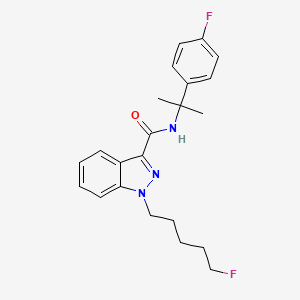 molecular formula C22H25F2N3O B2585444 1-(5-Fluoropentyl)-N-[1-(4-Fluorophenyl)-1-methylethyl]-1H-indazole-3-carboxamid CAS No. 1631074-53-7