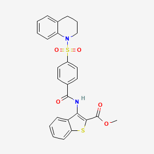 methyl 3-(4-((3,4-dihydroquinolin-1(2H)-yl)sulfonyl)benzamido)benzo[b]thiophene-2-carboxylate