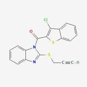(3-chloro-1-benzothiophen-2-yl)[2-(prop-2-yn-1-ylsulfanyl)-1H-benzimidazol-1-yl]methanone