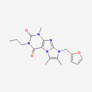 8-(furan-2-ylmethyl)-1,6,7-trimethyl-3-propyl-1H-imidazo[2,1-f]purine-2,4(3H,8H)-dione