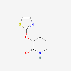 molecular formula C8H10N2O2S B2585457 3-(1,3-噻唑-2-氧基)哌啶-2-酮 CAS No. 2202176-38-1