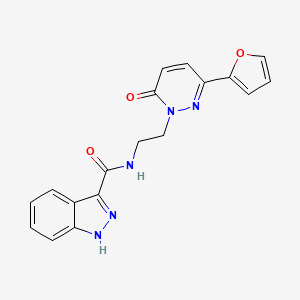 N-(2-(3-(furan-2-yl)-6-oxopyridazin-1(6H)-yl)ethyl)-1H-indazole-3-carboxamide
