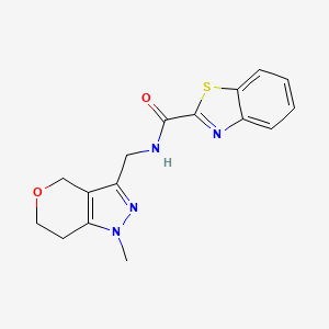 N-((1-methyl-1,4,6,7-tetrahydropyrano[4,3-c]pyrazol-3-yl)methyl)benzo[d]thiazole-2-carboxamide