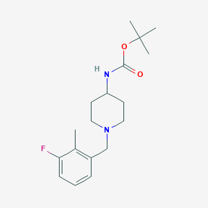 molecular formula C18H27FN2O2 B2585470 叔丁基1-(3-氟-2-甲基苄基)哌啶-4-基氨基甲酸酯 CAS No. 1286275-70-4