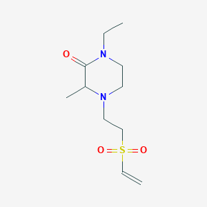 molecular formula C11H20N2O3S B2585471 4-(2-Ethenylsulfonylethyl)-1-ethyl-3-methylpiperazin-2-one CAS No. 2248721-80-2