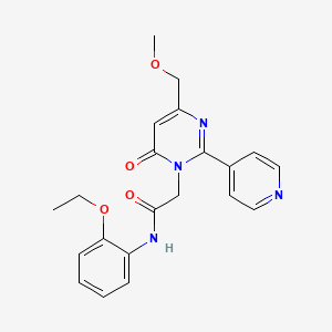 molecular formula C21H22N4O4 B2585476 N-(2-乙氧基苯基)-2-(4-(甲氧基甲基)-6-氧代-2-(吡啶-4-基)嘧啶-1(6H)-基)乙酰胺 CAS No. 1421456-70-3
