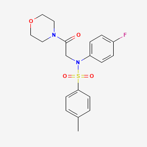 N-(4-fluorophenyl)-4-methyl-N-(2-morpholin-4-yl-2-oxoethyl)benzenesulfonamide
