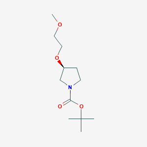 molecular formula C12H23NO4 B2585507 (S)-3-(2-Methoxy-ethoxy)-pyrrolidine-1-carboxylic acid tert-butyl ester CAS No. 1932320-40-5