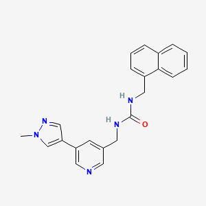 1-((5-(1-methyl-1H-pyrazol-4-yl)pyridin-3-yl)methyl)-3-(naphthalen-1-ylmethyl)urea