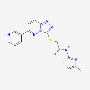 N-(4-methylthiazol-2-yl)-2-((6-(pyridin-3-yl)-[1,2,4]triazolo[4,3-b]pyridazin-3-yl)thio)acetamide