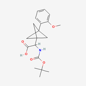 2-[3-(2-Methoxyphenyl)-1-bicyclo[1.1.1]pentanyl]-2-[(2-methylpropan-2-yl)oxycarbonylamino]acetic acid