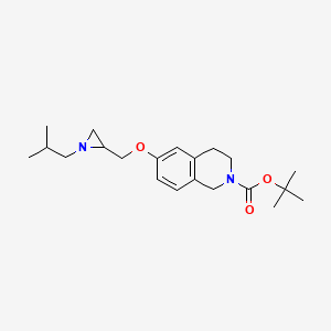 Tert-butyl 6-[[1-(2-methylpropyl)aziridin-2-yl]methoxy]-3,4-dihydro-1H-isoquinoline-2-carboxylate