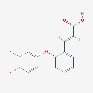 molecular formula C15H10F2O3 B2585521 3-[2-(3,4-Difluorophenoxy)phenyl]acrylic acid CAS No. 338393-76-3