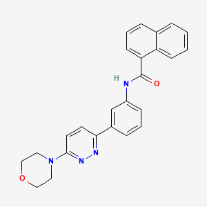 molecular formula C25H22N4O2 B2585522 N-(3-(6-吗啉并吡啶嗪-3-基)苯基)-1-萘酰胺 CAS No. 899985-62-7